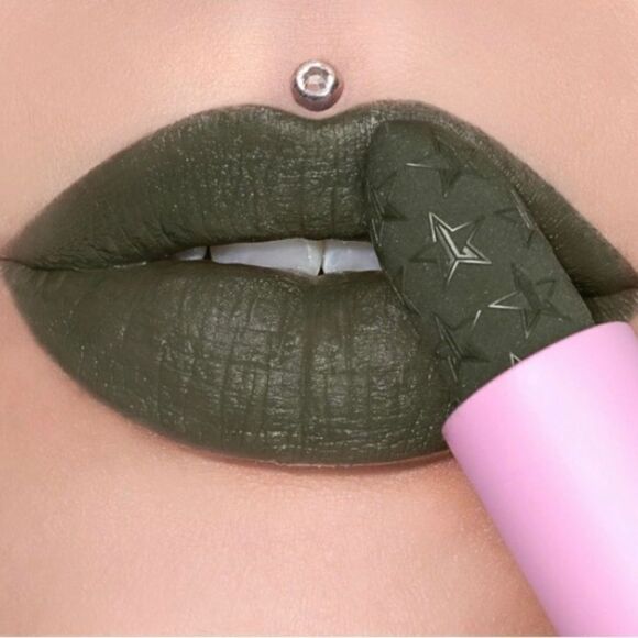 JEFFREE STAR - NWT- Velvet Trap Matte Lipstick in “So Jaded” - Dark Green/Gray - Picture 6 of 12
